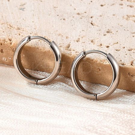 201 Stainless Steel Hoop Earrings EJEW-P304-15C-P-1