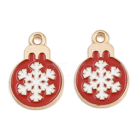 Christmas Theme Alloy Enamel Pendants FIND-I065-02J-KCG01-1
