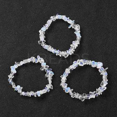 Opalite Stretch Bracelets BJEW-JB03681-08-1