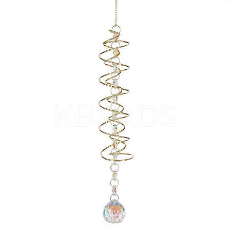 Spiral Alloy Hanging Ornaments HJEW-Q012-01A-1