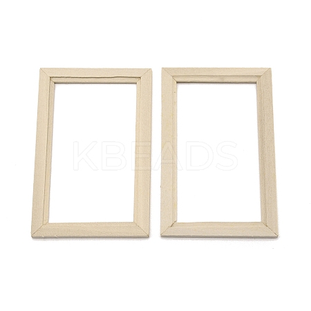 Mini Rectangle Wood Photo Frame Stands LS-AJEW-WH0252-19-1