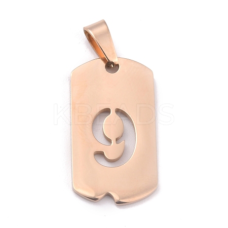 Ion Plating(IP) 304 Stainless Steel Pendants STAS-O127-C09-1
