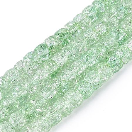 Crackle Transparent Glass Beads Strands GLAA-N069-03A-04-1