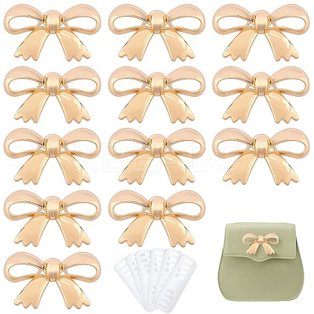 12Pcs Bowknot Alloy Decorative Buckles FIND-CP0003-69-1