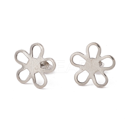 Non-Tarnish 201 Stainless Steel Stud Earring Findings STAS-G266-06P-1