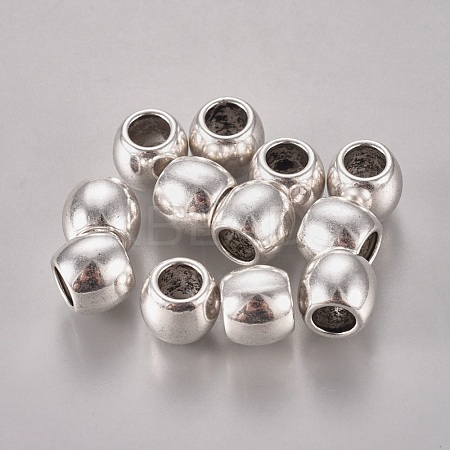 Tibetan Style Alloy European Beads TIBEB-Q061-06AS-RS-1