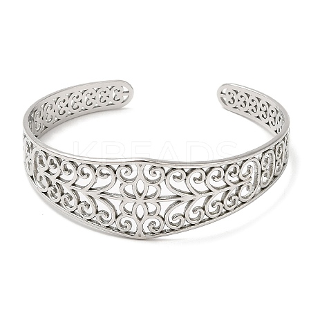 Non-Tarnish 304 Stainless Steel Cuff Bangles LS-BJEW-K267-04P-1