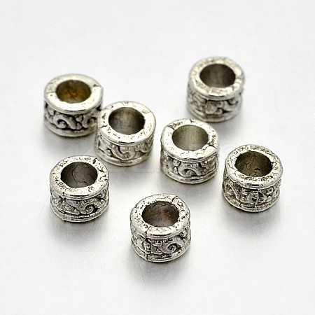 Tibetan Style Alloy Column Spacer Beads LS-X-PALLOY-E381-07AS-NR-1