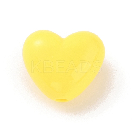 Opaque Acrylic Beads SACR-WH0005-06F-1