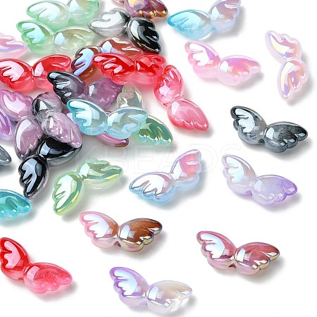 UV Plating Opaque Acrylic Beads OACR-CJC0019-007-1