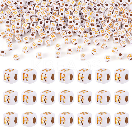 Opaque Acrylic Beads MACR-TAG0001-07R-1