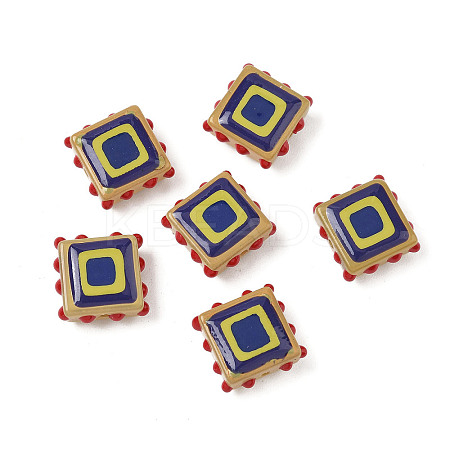 Baking Paint Glass Enamel Beads LAMP-S079-14A-1