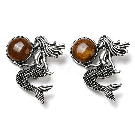 Dual-use Items Alloy Mermaid Brooch JEWB-C026-02A-AS-1