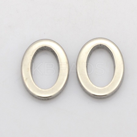 Tarnish Resistant Oval 201 Stainless Steel Linking Rings STAS-N015-06-1