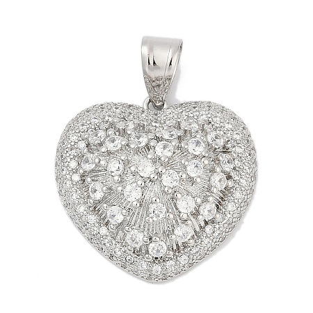 Brass Micro Pave Cubic Zirconia Pendants KK-A241-12P-04-1