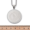 201 Stainless Steel Rhinestone Pendant Necklaces for Women LS-NJEW-U021-05P-5