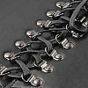 PU Leather Wide Elastic Corset Belt with Alloy Buckle AJEW-WH0518-50-3