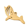 Ion Plating(IP) 304 Stainless Steel Pendants STAS-B056-10G-08-2