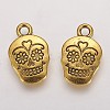Mexico Holiday Day of the Dead Sugar Skull Tibetan Style Alloy Metal Pendants LS-X-TIBEP-21061-AG-FF-2