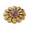 Natural Amethyst Flower Pendants STAS-R009-05G-04-2
