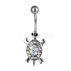 Tortoise 316 Surgical Stainless Steel with Rhinestone Belly Rings FS-WG77A27-01-2