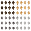 120Pcs 4 Colors Tibetan Style Alloy Links Connectors PALLOY-CA0001-97-RS-1