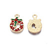 Rack Plating Alloy Enamel Pendants ENAM-N055-152-3