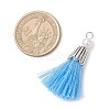 5Pcs 5 Colors Handmade Polycotton(Polyester Cotton) Tassel Pendants PALLOY-JF04471-2