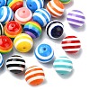 Opaque Striped Resin Beads RESI-CJC0021-16-9