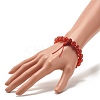 Natural Carnelian Round Beads Stretch Bracelet BJEW-JB07235-04-3