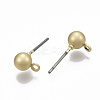 Smooth Surface Alloy Stud Earring Findings PALLOY-T064-38MG-2