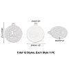 12Pcs 12 Style  304 Stainless Steel Pendants STAS-UN0026-15-5