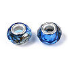 Transparent Resin Rondelle European Beads RESI-N044-01K-2