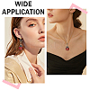 6Pcs Glass Seed Beaded Ladybird Pendants PALLOY-CA00021-7