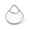 Non-Tarnish 201 Stainless Steel Teardrop Finger Ring RJEW-J051-15P-3