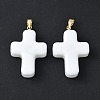 Handmade Lampwork with Brass Pendants LAMP-I030-01G-08-1