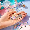 500Pcs 10 Colors Luminous Glow in the Dark Transparent Glass Round Beads GLAA-TA0001-66-5