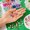 300Pcs 12 Colors Crackle Baking Paint Imitation Jade Glass Beads Set DGLA-TA0001-05-6