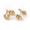 304 Stainless Steel Origami Fox Stud Earrings for Women LS-EJEW-F286-03C-G-2