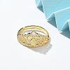 Virgin Mary Theme Clear Cubic Zirconia Finger Rings RJEW-G337-02G-05-2