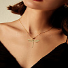 4Pcs Brass Micro Pave Clear Cubic Zirconia Pendants KK-LP0002-07-3