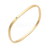 304 Stainless Steel Crystal Rhinestone Rectangle Bangles for Women BJEW-A150-03G-2