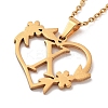 PVD Vacuum Plating 201 Stainless Steel Pendant Necklaces NJEW-R267-02X-G-4