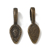 Tibetan Style Alloy Glue-on Flat Pad Bails X-TIBEP-Q064-183AB-NR-4