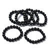 Natural Tourmaline Round Beads Stretch Bracelets for Women BJEW-Z158-03E-02-4