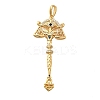 Brass Micro Pave Cubic Zirconia Big Pendants X1-KK-B147-04G-12-1