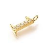Ion Plating(IP) 304 Stainless Steel Micro Pave Cubic Zirconia Pendants STAS-H228-01G-01-2