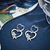 1 Pair Sterling Silver Hoop Earrings EJEW-BBC0001-38P-4