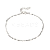 925 Sterling Silver Flat Round Link Chain Bracelets for Women BJEW-E101-01S-09-1