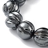 Non-Magnetic Synthetic Hematite Beaded Stretch Bracelets BJEW-H589-01B-2